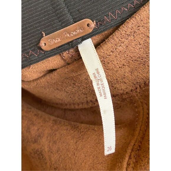 Free People Faux Suede Never Let You Go Vegan Leggings Womens Brown Size 26 - Picture 8 of 9